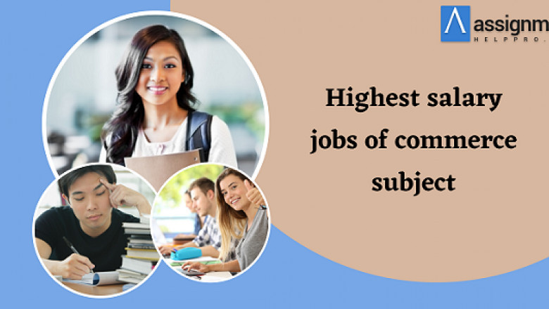 Highest salary jobs of commerce subject