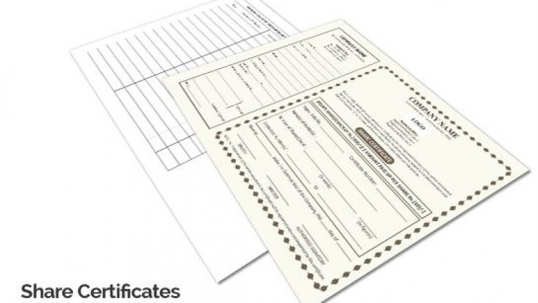 Custom Corporation Share Certificate Printing Online