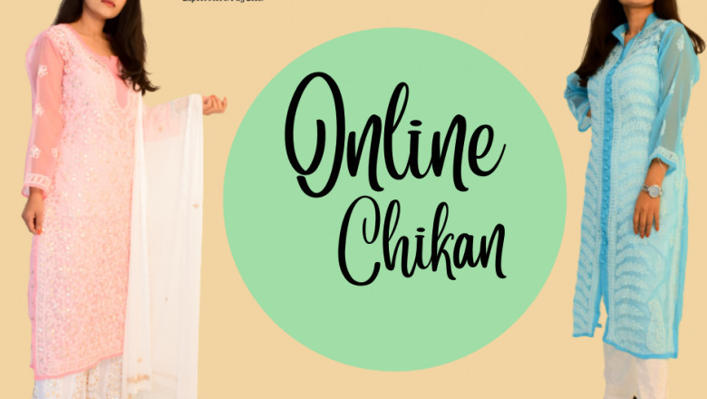 Lucknowi Chikankari : chikan suit : online chikan : chikankari suit