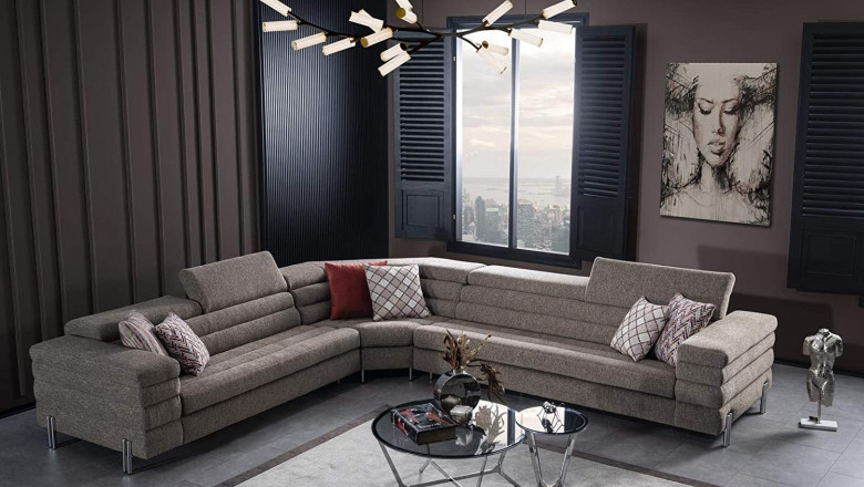 7 Seater Sofa Design, Seven Seater Sofa Design, L Shape Sofa Designs 7 Seater | Furniture Online