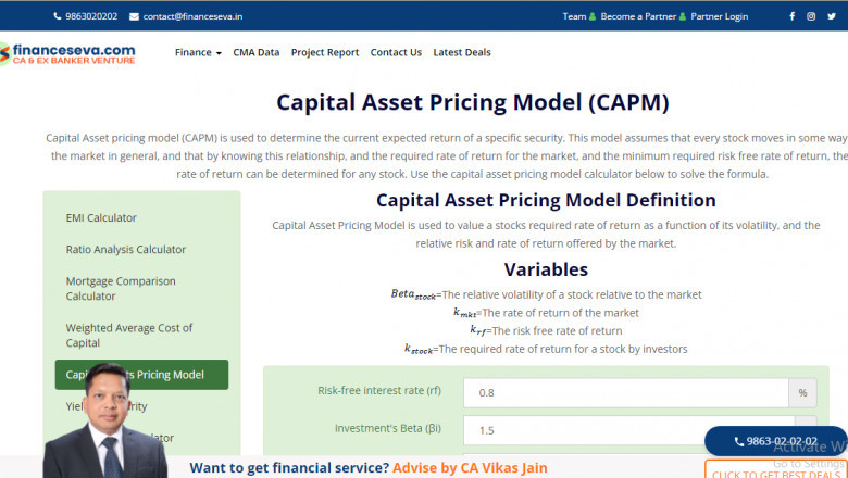 Capital Asset Pricing Model Calculator (CAPM)