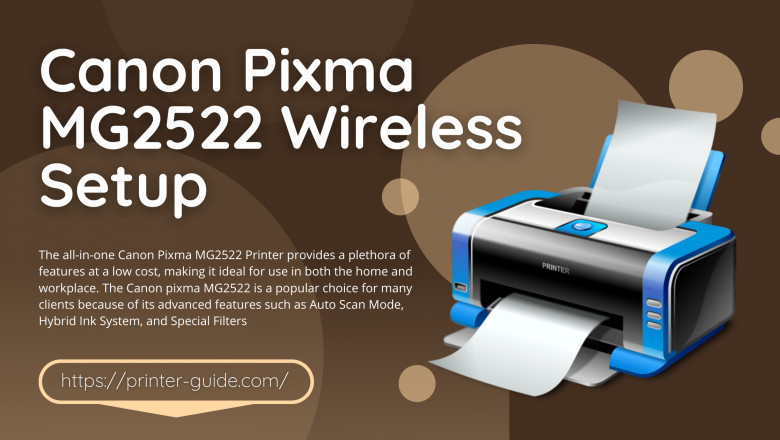 wireless setup for canon pixma MG2522