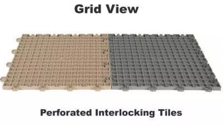 Garage interlocking floor tiles