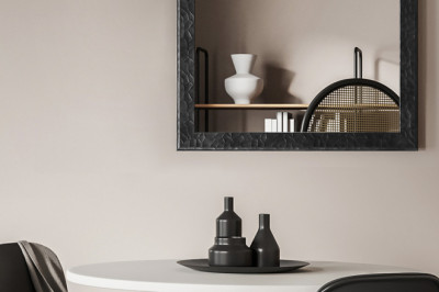 Accent your wall space with this Intco decorative black wall mirror ideas