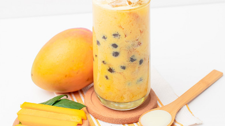 Mango Sticky Rice Milk Tea
