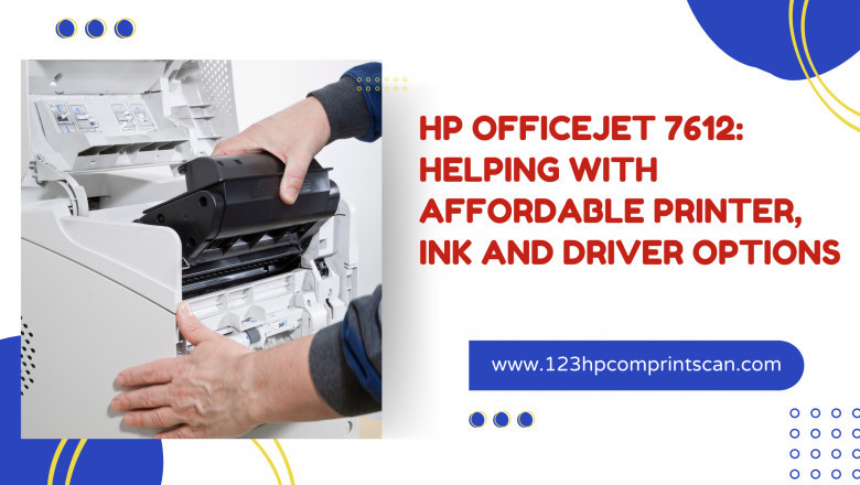 An instruction booklet for the HP Officejet 7612.