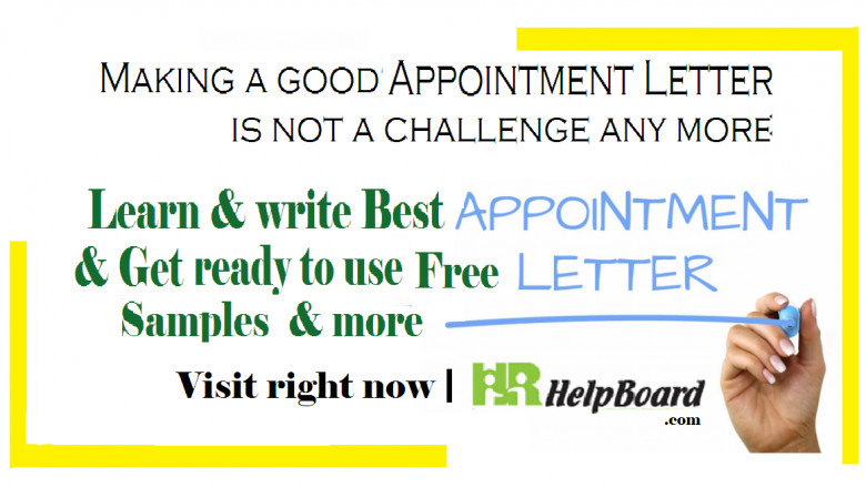 Appointment Letter Format