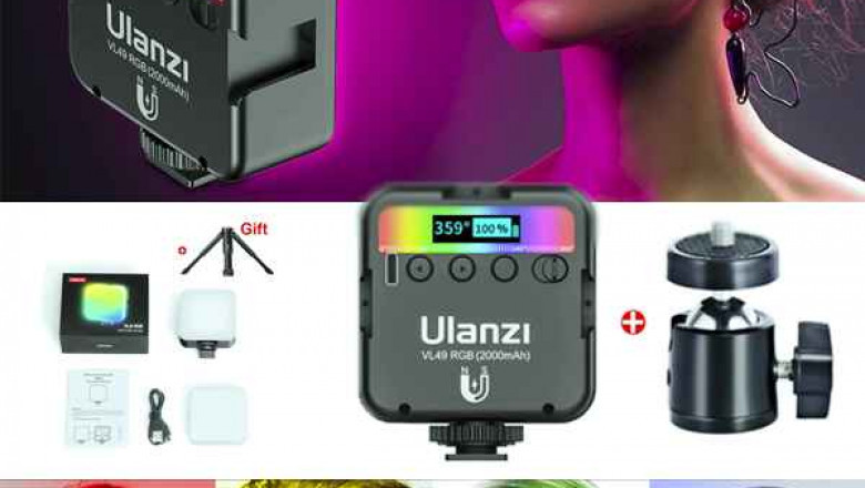 Ulanzi VL49 RGB Video Lights Mini LED Camera Light