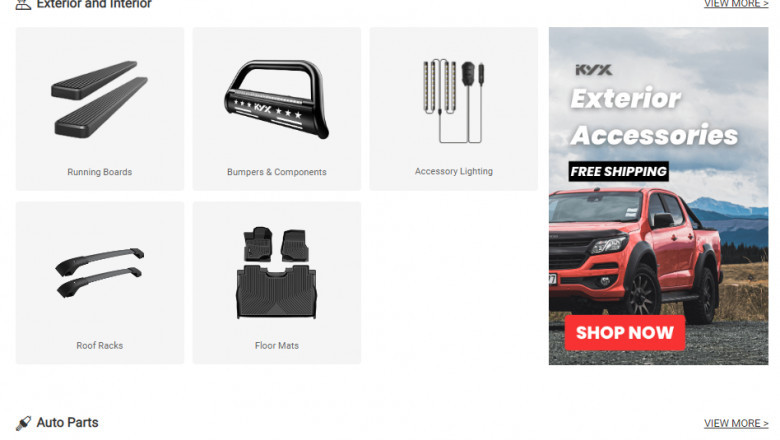 Exterior and Interior Color selection Formats