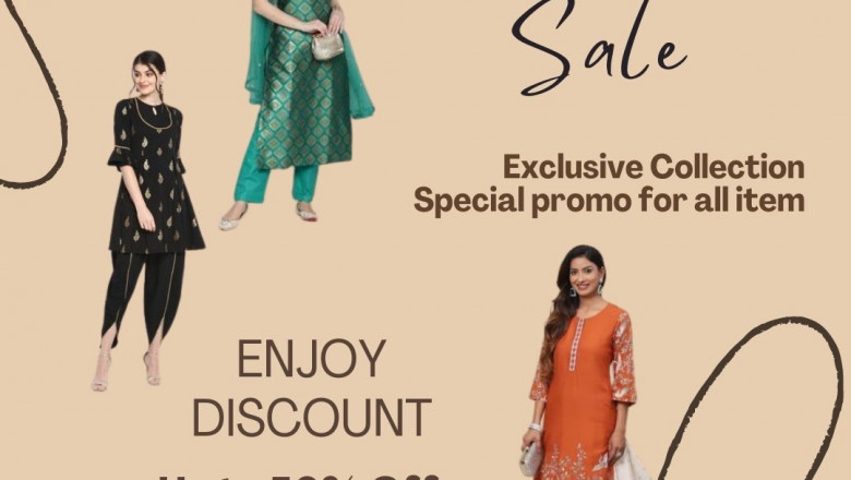 Grab huge discounts on women kurta and kurti sets at cartloot