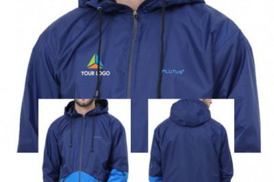 Buy Customised Plutus Stylish Solid Hooded Raincoat for Mens