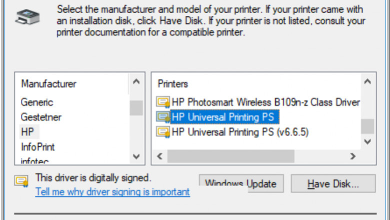 Information about thin client printing