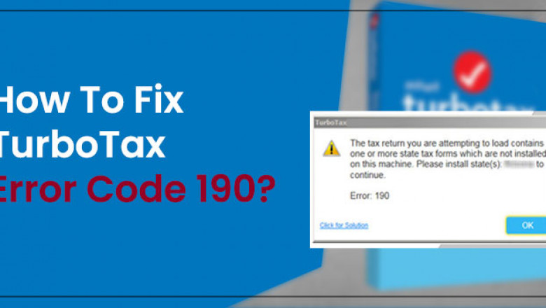 How To Fix TurboTax Error Code 190?