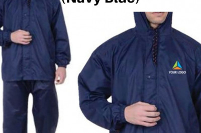 Buy Customised Zeel Navy Blue Seam Sealed Rain Suit