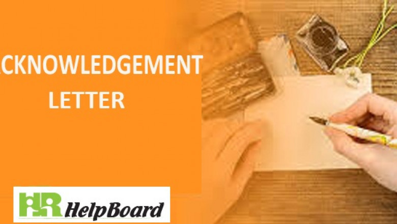 Letter of Acknowledgement
