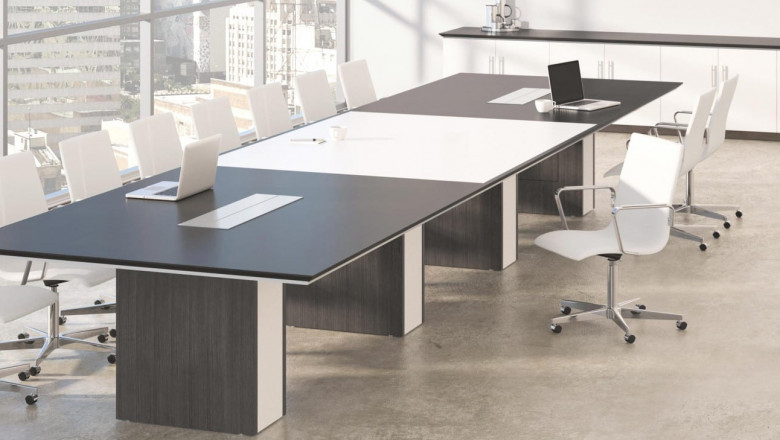 The Best Glass Tables With Wood Base | Anderson & Worth Office Furniture