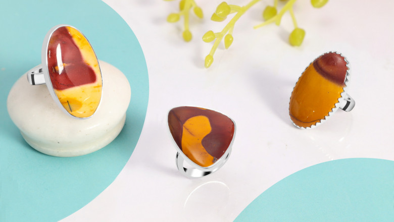 Title- Gemstone Mookaite Ring With Latest Design In New York | Helps To Ground Your Mind, Heart, Soul.