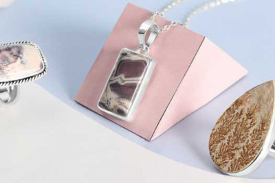 Gemstone Psilomelane-dendrite Rings & Pendants With Latest Design For Woman | Buy From Rananjayexports