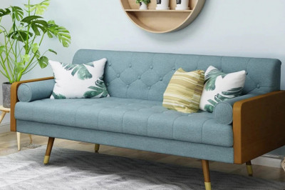 Two Seater Sofa Design, 2 Seater Sofa Design, Simple Two Seater Wooden Sofa Designs, Sofa 2 Seater Design!