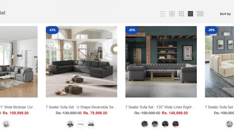 U Shape Sofa Design, Modern U Shaped Sofa Design, Latest U Shaped Sofa Designs | Furniture Online