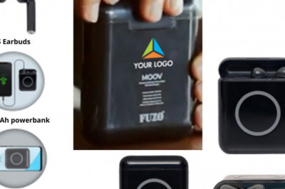 Customised Fuzo Moov 3 In 1 TWS Earpods, Powerbank and Wireless Charger