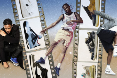 underneath reveled in Travis Scott Sneakers a contrasting Black hue