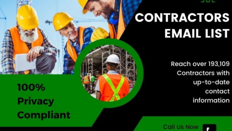 Contractors Email List | 100% Verified Contractor Lists