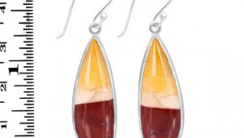 Premium Quality Mookaite Earrings At Wholesale Price | Gemstone | New-York