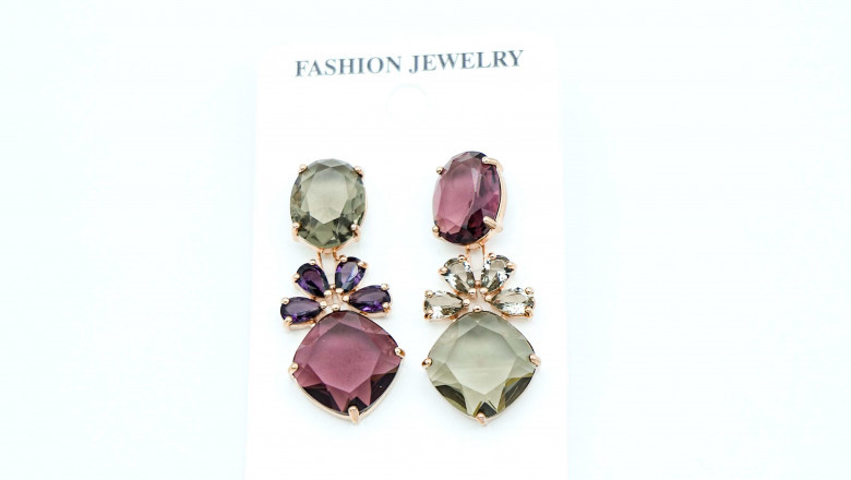 Find Pink And Gold Drop Earrings Online