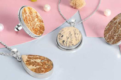 Gemstone Psilomelane-Dendrite Rings And Pendants With Latest Design