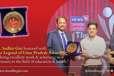 Dr. Sudhir Giri receives “The Legend of Uttar Pradesh Award” adding another feather to his cap