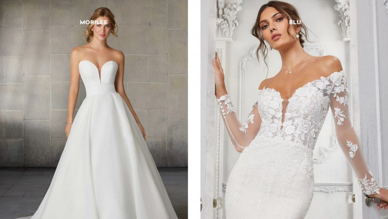The Young Bridal Gown and the Bohemian Evening Gown