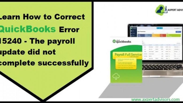 Methods to fix QuickBooks payroll update error 15240