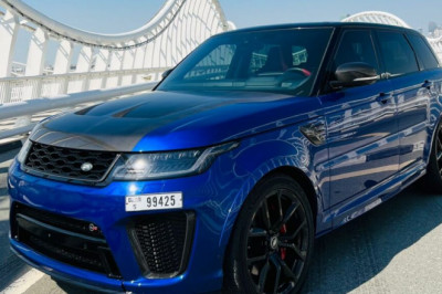 Rent a Range Rover Sport SVR from Lux Motors in Dubai, UAE