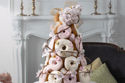 Gift a 'Cherry Blossom Donuts Tower' to your Valentine