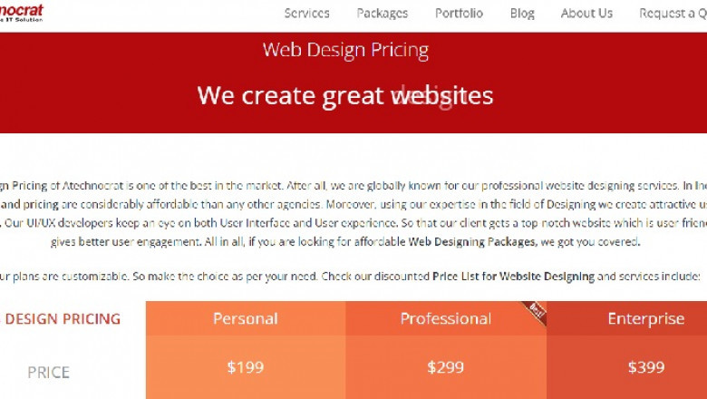 Common Website Design Pricing Plans