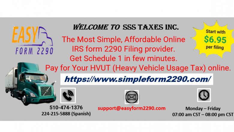 Easy form 2290 - File your HVUT truck tax form 2290.