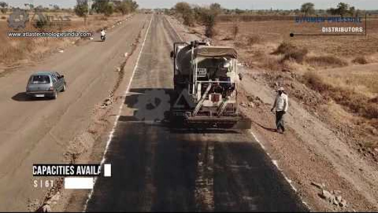 6 T Bitumen Sprayer working in Aurangabad – Atlas Technologies