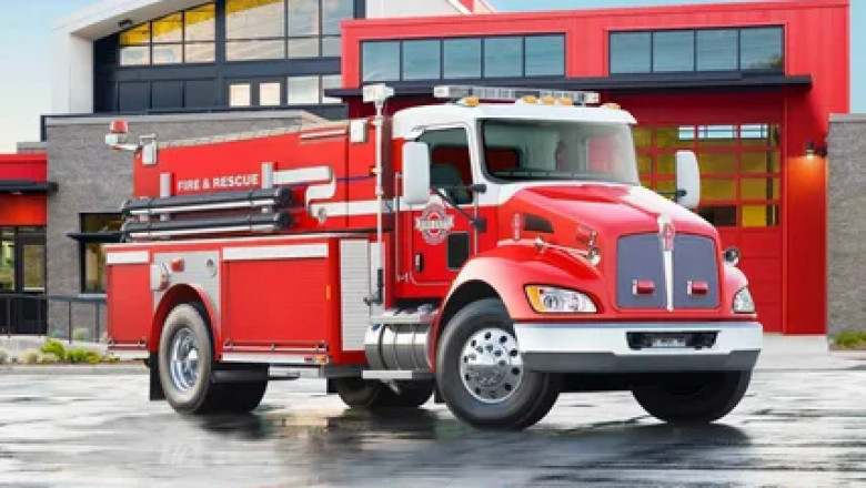 Fire Trucks Various Tools, Equipment, And Hoses Will Be Needed By Firefighters When They Arrive At The Scene Of An Accident