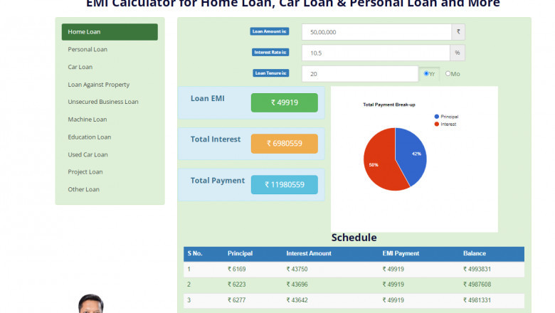 Loan EMI Calculator In India