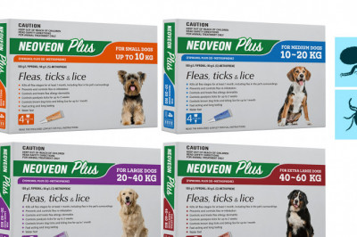 Neoveon Plus 4 Doses Flea and Tick Control for Dogs