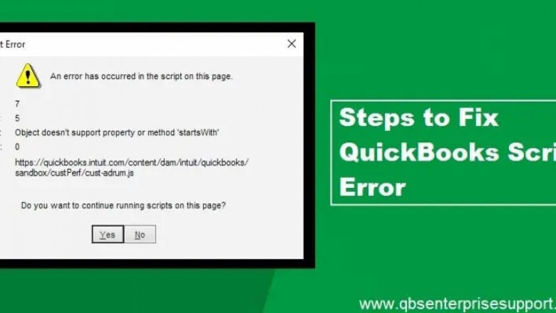 How to Fix QuickBooks Script Error - Occurred in Page Script?