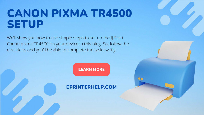 Installing the Canon Pixma tr4500 IJ setup