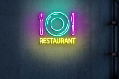 Personalised neon signs for outdoor restaurants and bars