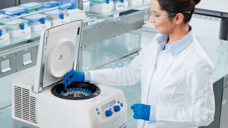 Laboratory Centrifuge Equipment Is an Instrument Designed For Separating Liquid Samples At High Rates Of Speed That Uses A Rotor Drive
