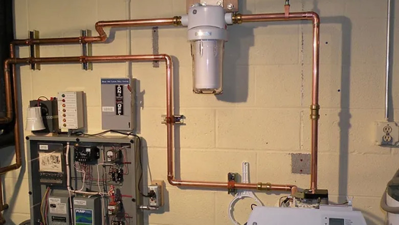 Get the best water softening system solutions for you with tanks that are an off-white colour.