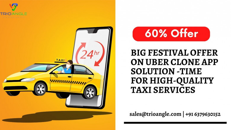 60% Big Festival Offer on Uber Clone App Solution -Time for High-Quality Taxi Services
