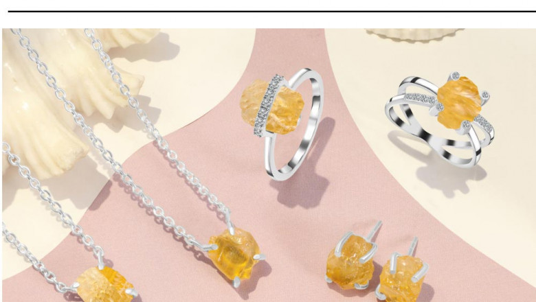 Genuine Citrine Jewelry and Rings Online In India