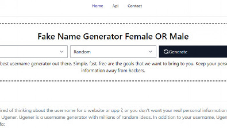 Ugener.com: Super fast random username generator