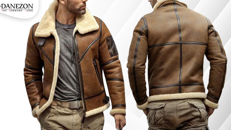 THE MEN'S SHEARLING JACKET IS THE  ULTIMATE IN STYLE AND CONVENIENCE THIS WINTER!